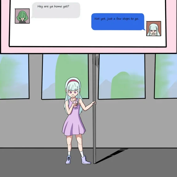 Loli On A Train 1