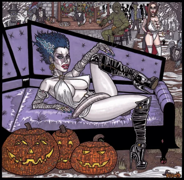 Halloween Hangout With Futa Bride