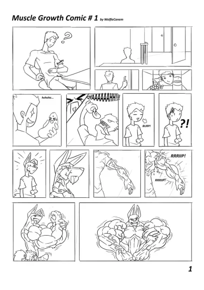 WolfieCanem’s Muscle Growth Comic 1 WolfieCanem's Muscle Growth Comic 1